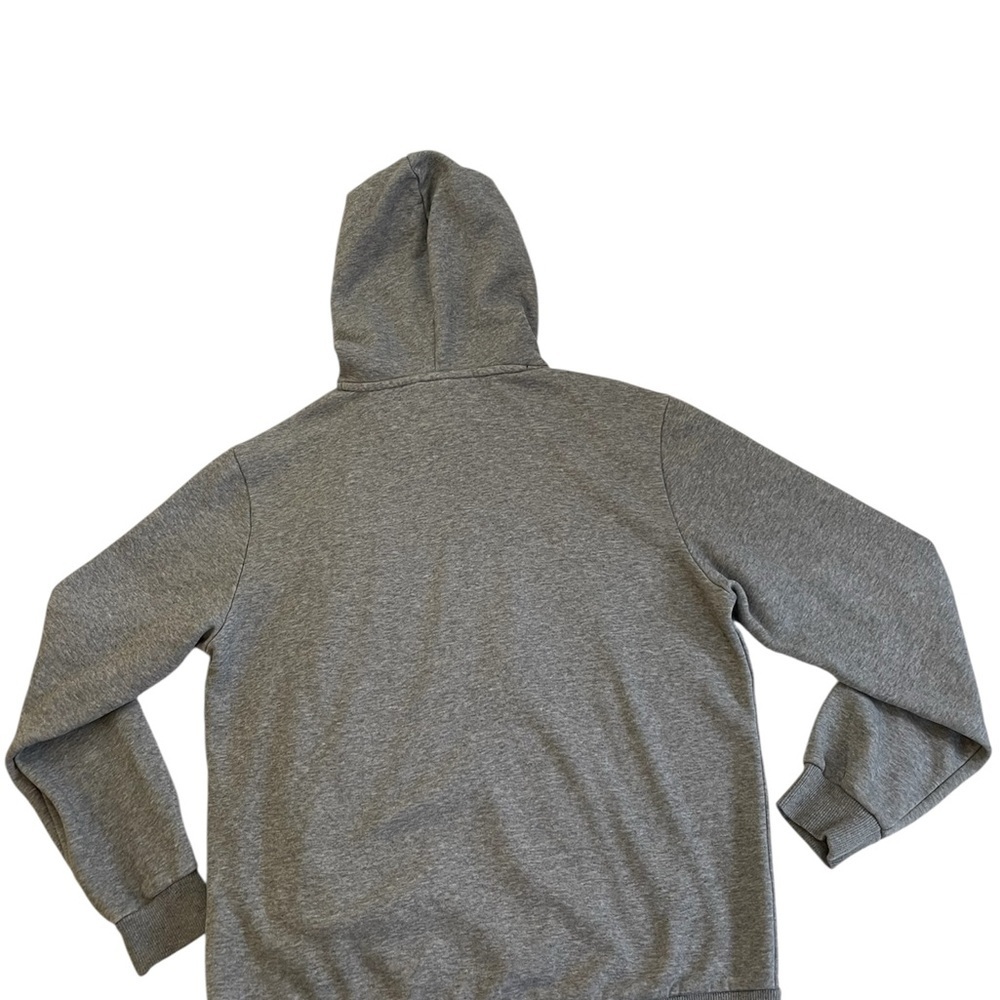 Puma Hoodie Men’s M Sweatshirt Heather Gray Black Logo Pullover - Picture 2 of 8